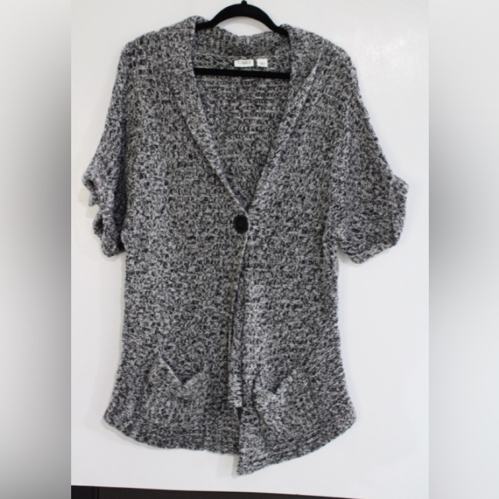 Cato Short Sleeve Sweater Color: Grey Size:L